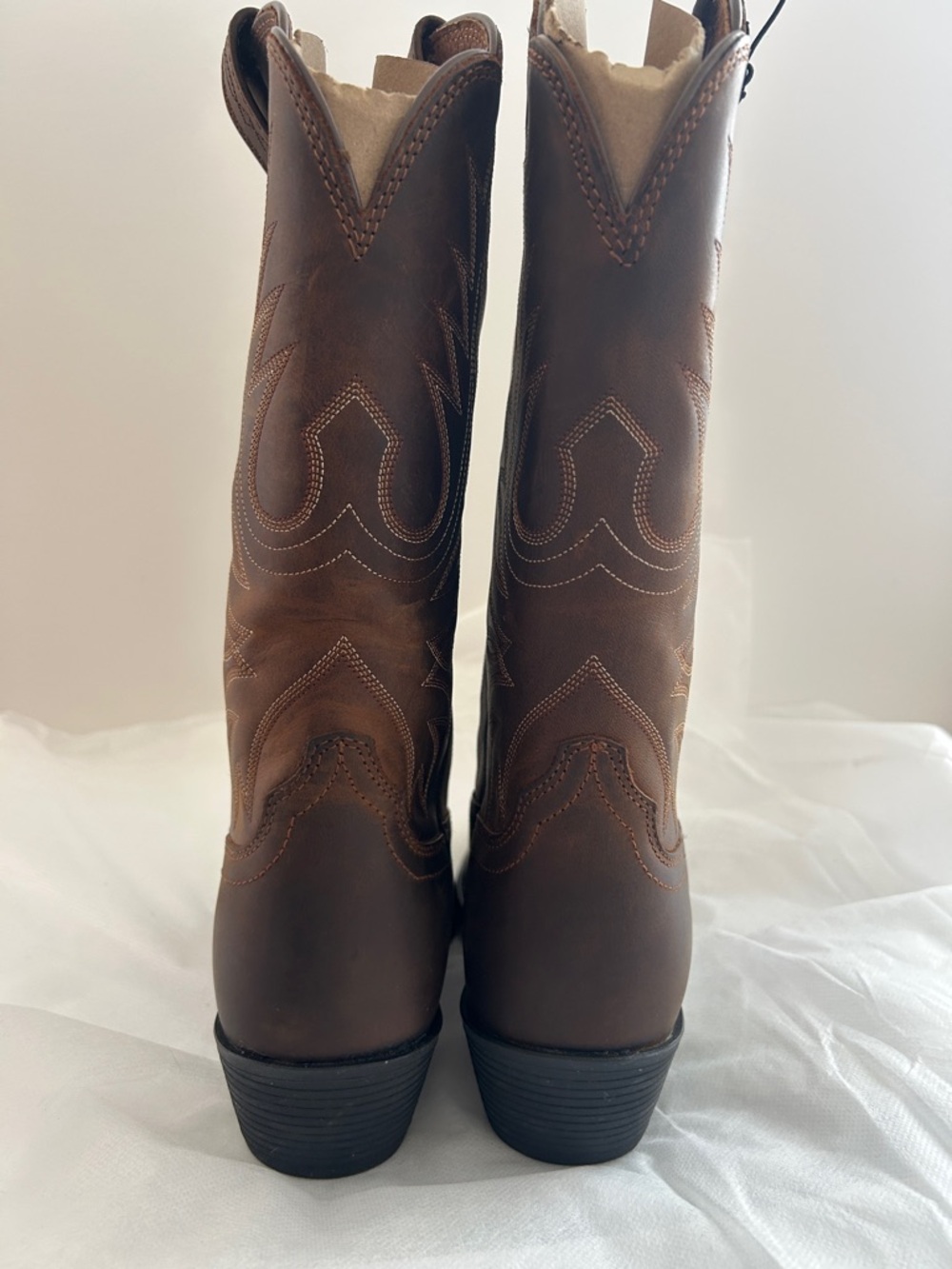 Ariat Heritage R Toe Western Brown Leather Slant Heel Traditional Cowgirl Boot - Picture 3 of 8